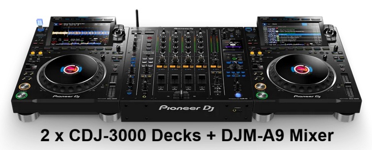 Rent PIONEER CDJ-3000 DJ Decks + DJM-A9 MIXER in Cannes and surrounding towns